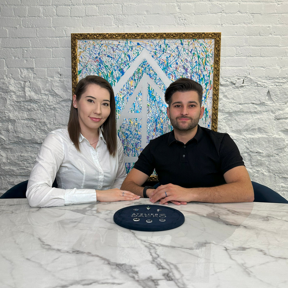 The owners of Atelier Dacko, Patrick and Anna in their Toronto studio