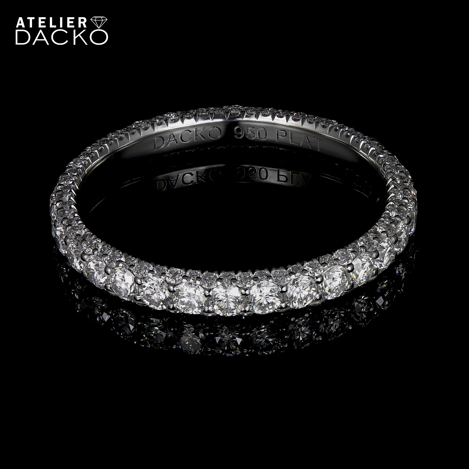 Advanced 3 Sided Pave Ring