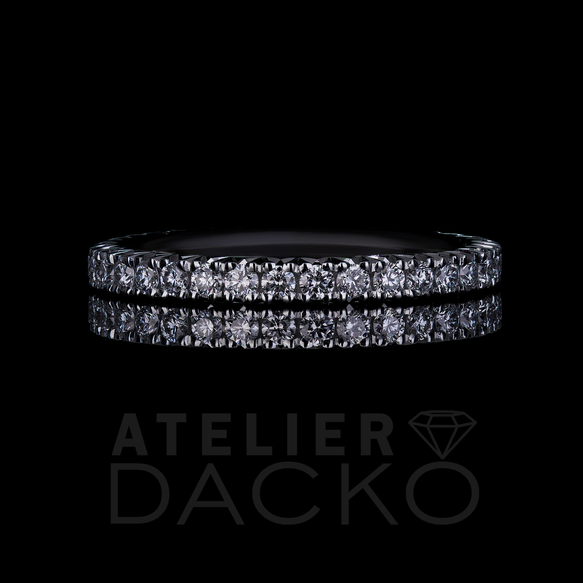 AD069-Platinum Fishtail Diamond Eternity Ring-1