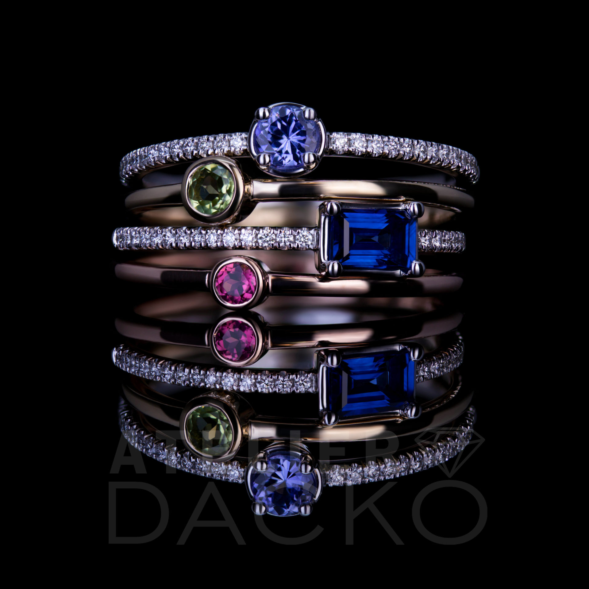 AD071-Birthstone Stackable Rings-1