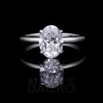 Front Facing 2.00 CT Oval Solitaire Engagement Ring