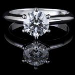 Front Facing 0.90 CT Round Diamond Engagement Ring