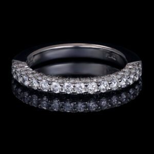 Front Facing Platinum 3 Sided Diamond Ring
