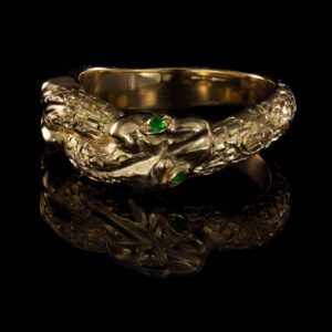 Front Facing Two Headed Snake Ring