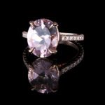 Side Facing 3.10 CT Morganite Engagement Ring